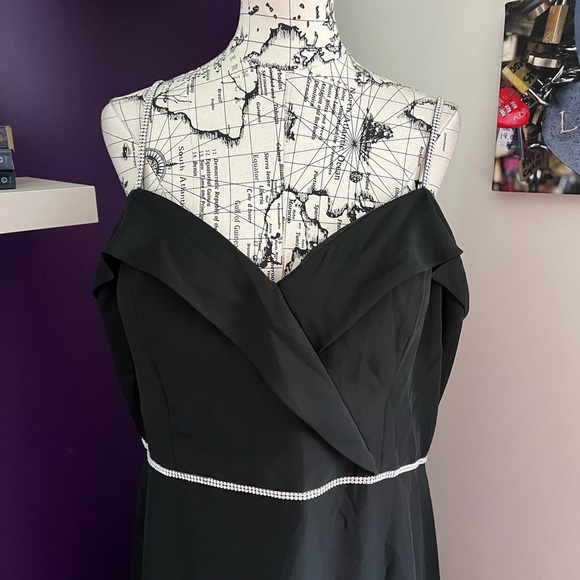 Off Shoulder Christina Wu Plus Size Gown with Crystals - Picture 2 of 12